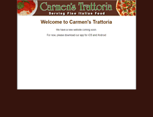 Tablet Screenshot of carmenstrattoria.com